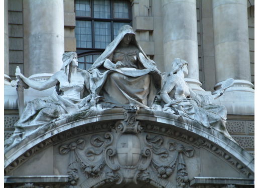 The Old Bailey: I still don't see why the Brits have a statue of The Evil Galactic Emperor outside their court...