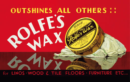 Rolfe's wax: Rolfe’s wax, Chandler & Co (David Payne), c.1930