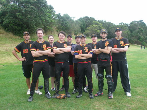 A winning team: The team after we won our semi-final. Check out the smiles.