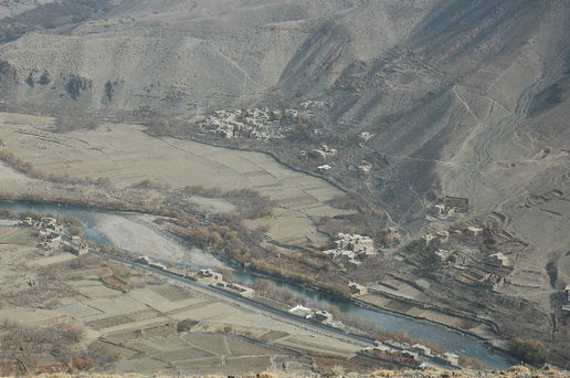 Looking down to the Panjshir Valley: 